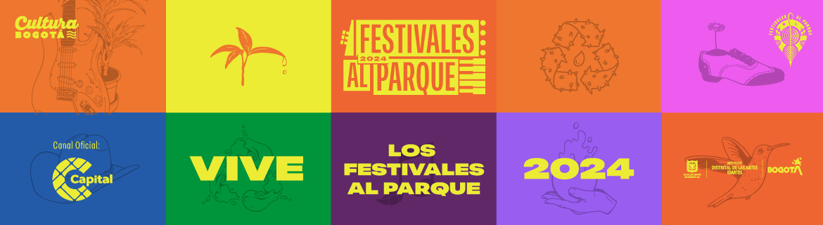 Pieza gráfica anunciando festivales al Parque