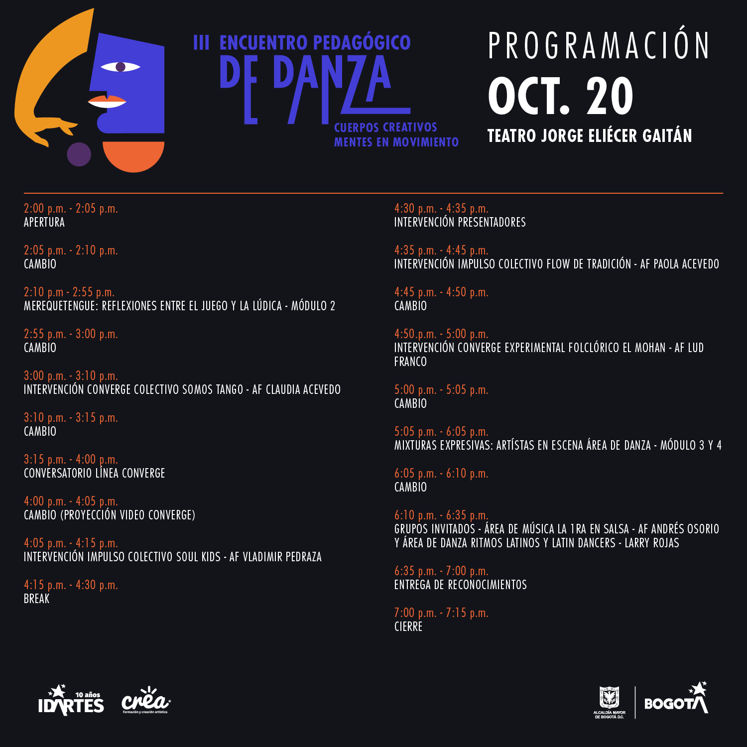 Programación 20 de octubre