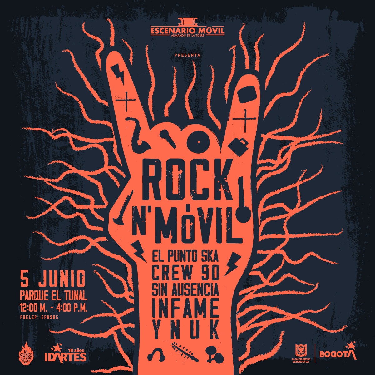 Pieza gráfica Rock and Móvil