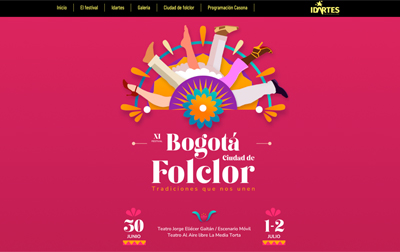 Captura de pantalla Bogotá Ciudad de Folclor