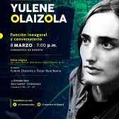 Pieza gráfica con texto - Retrospectiva Yulene Olaizola 