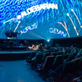 Domo del Planetario con obra de arte interactiva