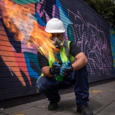 Foto de uno de los grafitis que integran el Museo Abierto de Bogotá - MAB. Foto: Cristhian Pérez.