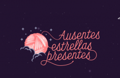 cielo con el mensaje "ausente, estrellas presentes" en letras rosas