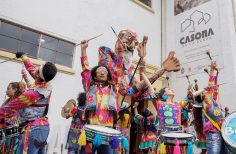 Comparsa danzante en La Casona de la Danza