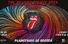 invitación evento rolling stone con fondo negro e imagen de lengua por fuera