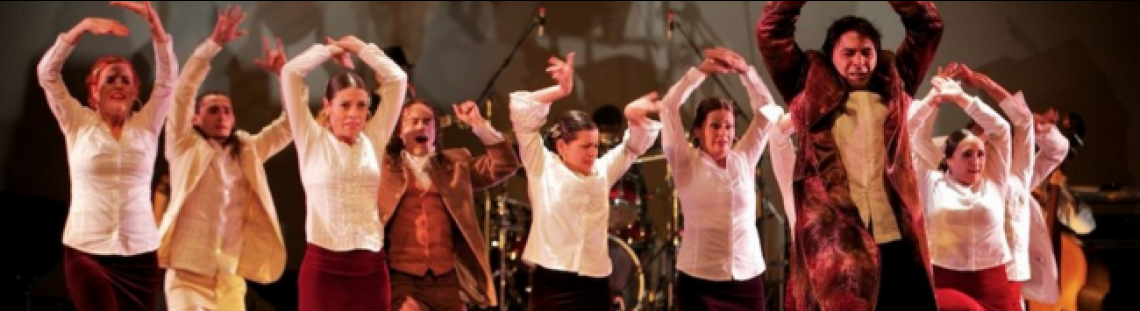 Bailarines de flamenco en escena