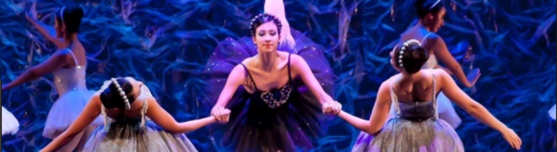 Mujeres bailando ballet en el escenario