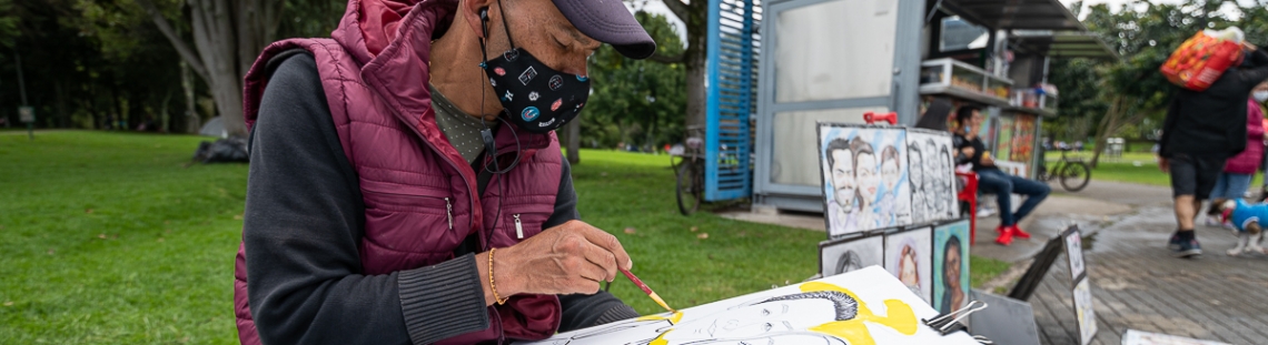 Dibujante en el Parque Simón Bolívar