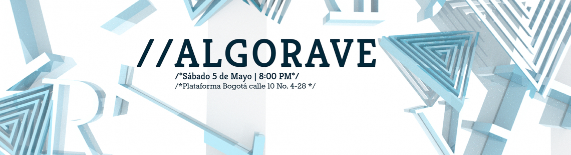 Pieza gráfica de AlgoRave