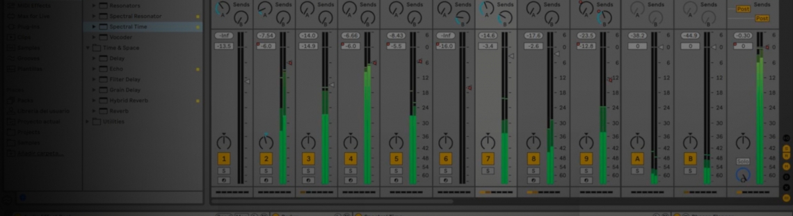 Pantallazo del programa Ableton Live