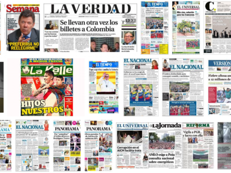 Imagen de distintos titulares de prensa escrita