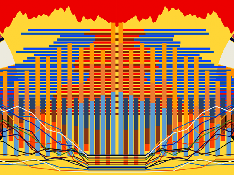 Imagen de colores y cuadrículas