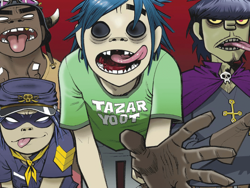 Ilustración de los integrantes de Gorillaz