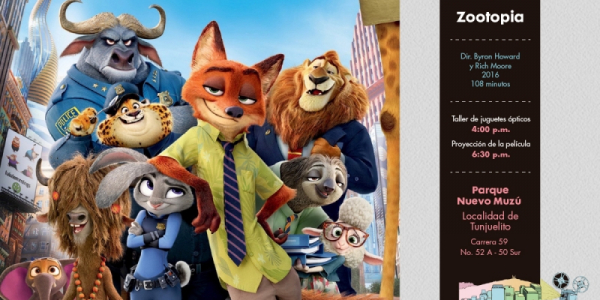 Zootopia se proyecta en Pelis por Bogotá