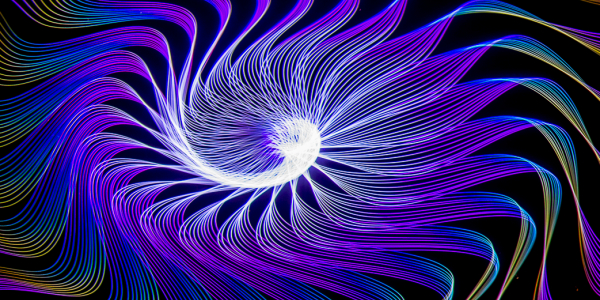 Imagen de ondas en blanco morado y verde