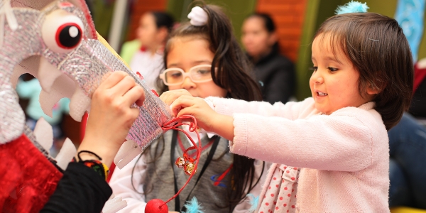 Niños participando de actividades lúdicas