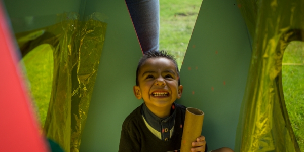 Niño participando en Cinemateca al Parque