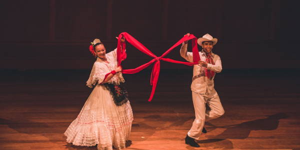 Danza en el Teatro Mayor Julio Mario Santo Domingo, foto de Mathew Valbuena