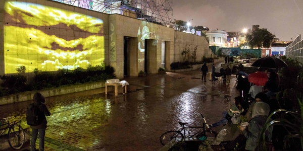 Galería Santa Fe de noche