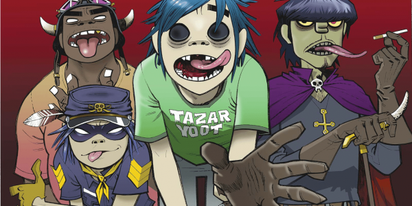 Ilustración de los integrantes de Gorillaz