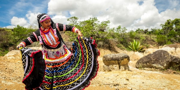 Bailarina de danza de la India