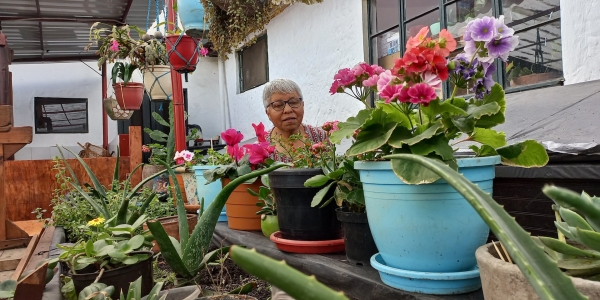 Elena Villamil en la Huerta Santa Elena