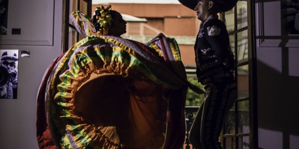 Bailarines mexicanos durante danza