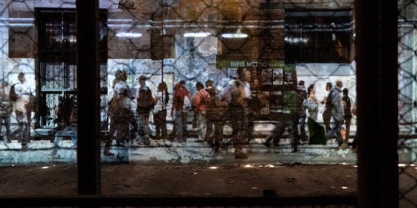 Foto de la exposición "Estructura sinfín: metro series". Archivo Idartes.