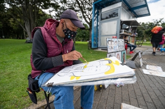 Artistas en el espacio publico.