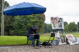 Artistas en el espacio publico.
