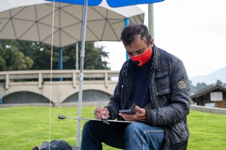 Artistas en el espacio publico.