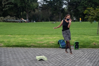 Artistas en el espacio publico.