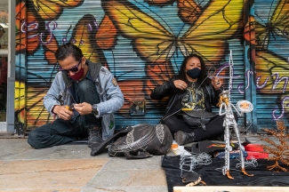 Artistas en el espacio publico.