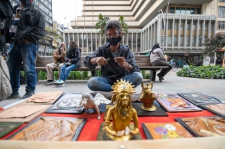 Artistas en el espacio publico.