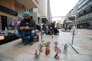 Artistas en el espacio publico.