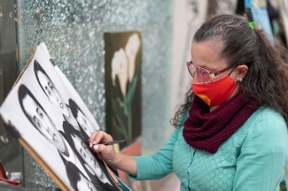 Artistas en el espacio publico.