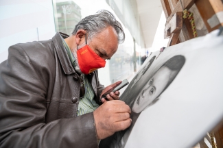 Artistas en el espacio publico.