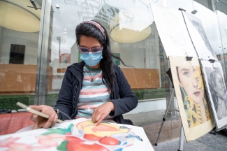 Artistas en el espacio publico.