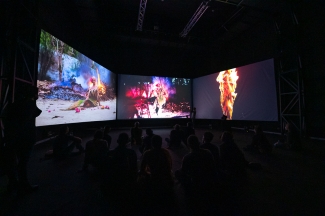 Inauguración videoinstalación Mojana - Ciclo Rosa 
