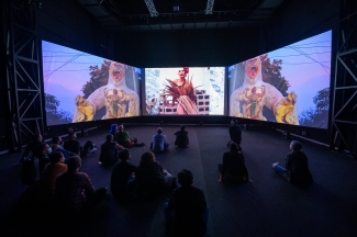 Inauguración videoinstalación Mojana - Ciclo Rosa 