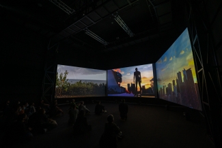 Inauguración videoinstalación Mojana - Ciclo Rosa 