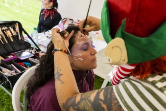 Maquillaje artístico en Cinemateca al parque Puente Aranda.