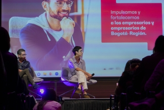 Charla sostenibilidad en el set por parte de la comisión fílmica de Bogotá en el BAM 2023