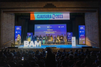 Entrega de estímulos por parte de la gerencia de artes audiovisuales en el BAM 2023