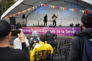 Toma artística por la paz