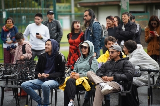Toma artística por la paz