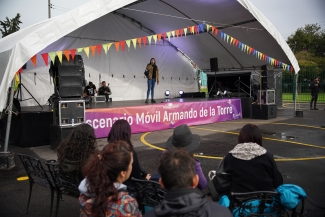 Toma artística por la paz