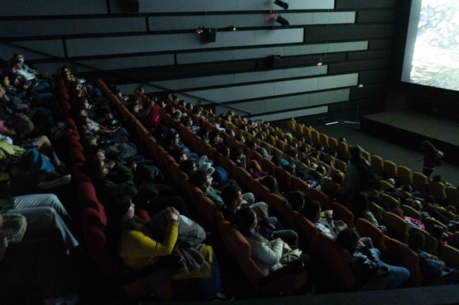 Proyección de las películas durante la celebración de los 52 años de la Cinemateca de Bogotá.